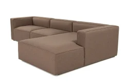 Sofa Med Sjeselong-Abbas 4-seters Sofa med Divan Brun
