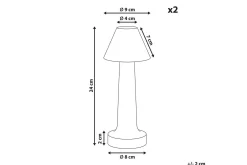 Adasi LED Bordlampe 2 stk 24 cm