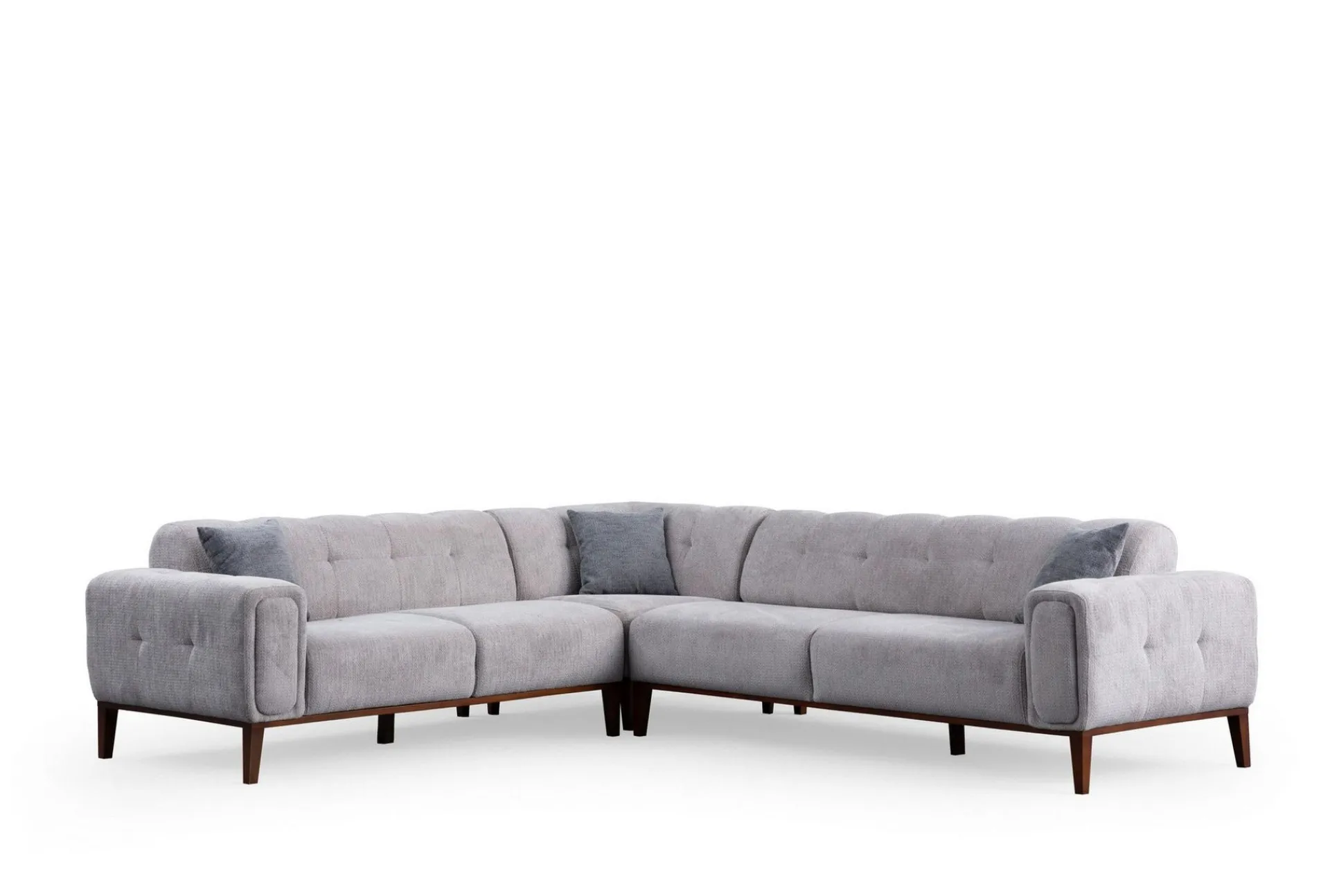 Sofa Med Sjeselong-Adelphe 4-seters Sofa med Divan Lysegrå