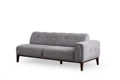 Sofa Med Sjeselong-Adelphe 4-seters Sofa med Divan Lysegrå