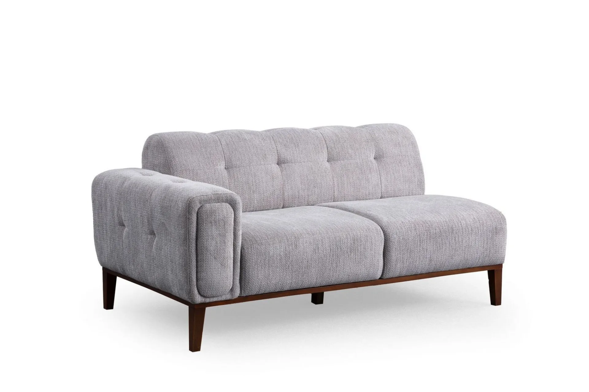 Sofa Med Sjeselong-Adelphe 4-seters Sofa med Divan Lysegrå