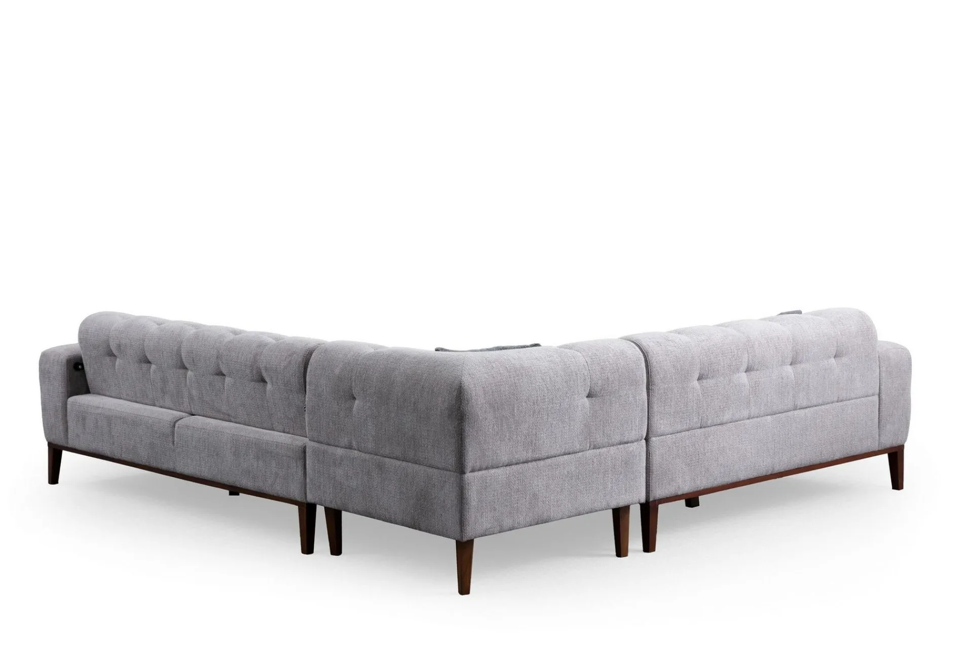 Sofa Med Sjeselong-Adelphe 4-seters Sofa med Divan Lysegrå