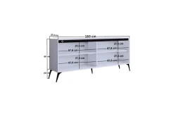Gangbord|Avlastningsbord-Adilen Konsollbord 180 cm Hvit
