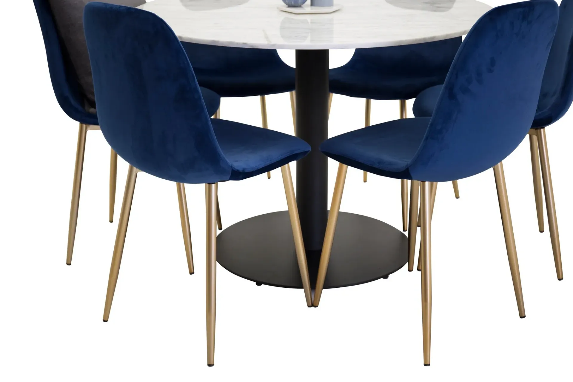 Venture Home Admira Spisegruppe 106 cm Rund med 6 Valeri Stoler