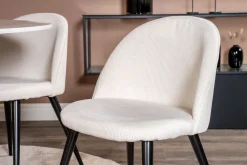 Venture Home Admira Spisegruppe 106 cm Rundt Marmorbord med 4 Valera Spisestoler