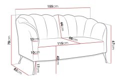 Adrial 2-seters Sofa