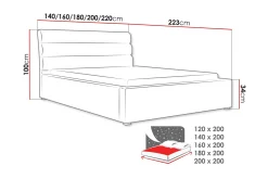 Sengeramme & Sengestamme|Seng Med Oppbevaring-Adrianah Sengeramme 200x200 cm Zostera 3