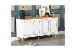 Gangbord|Avlastningsbord-Adrin Konsollbord 150 cm Eik,Hvit