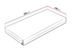 Barneseng & Juniorseng-Afvan Fjærmadrass 140x200 cm Hvit