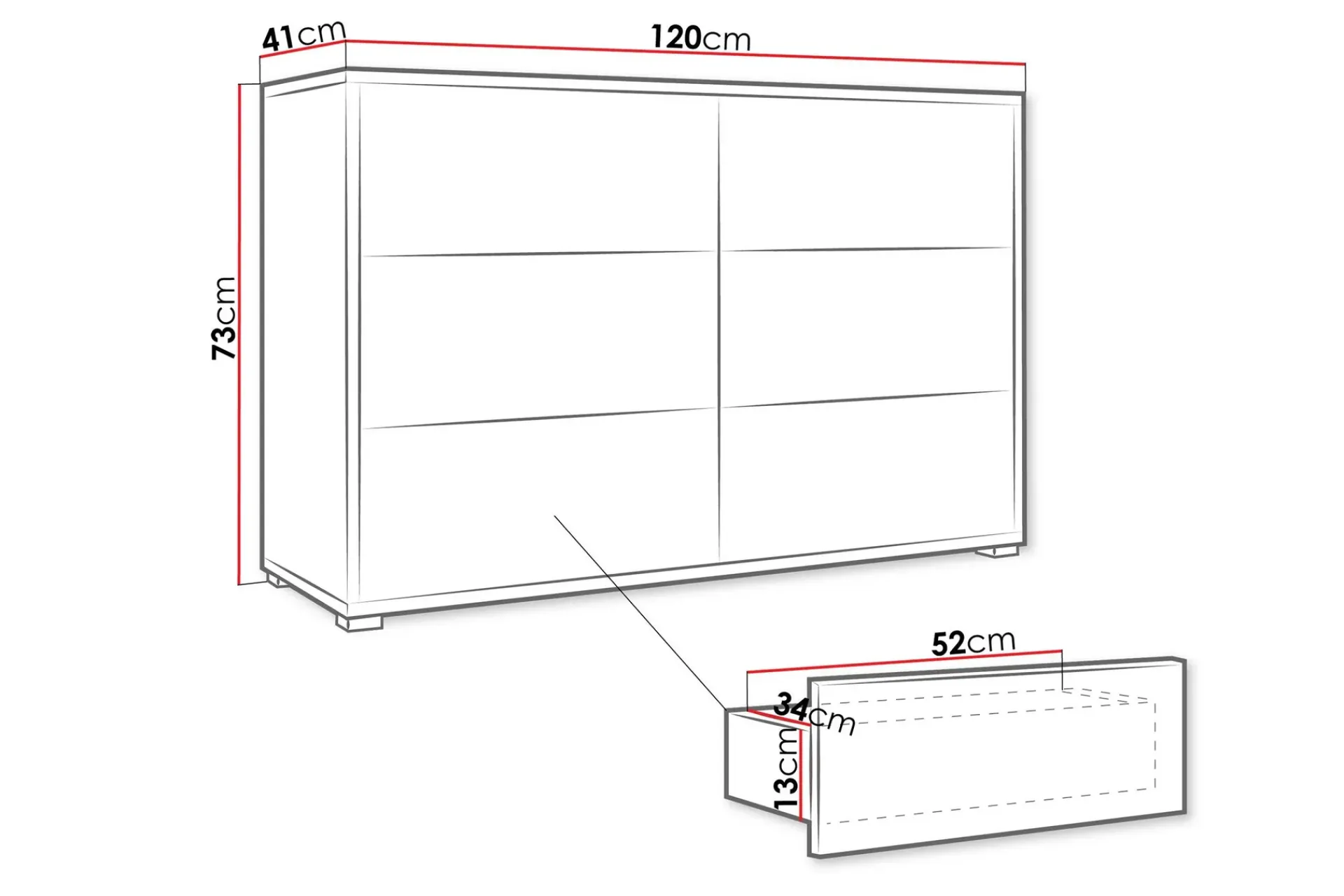 Agawal Kommode 120 cm