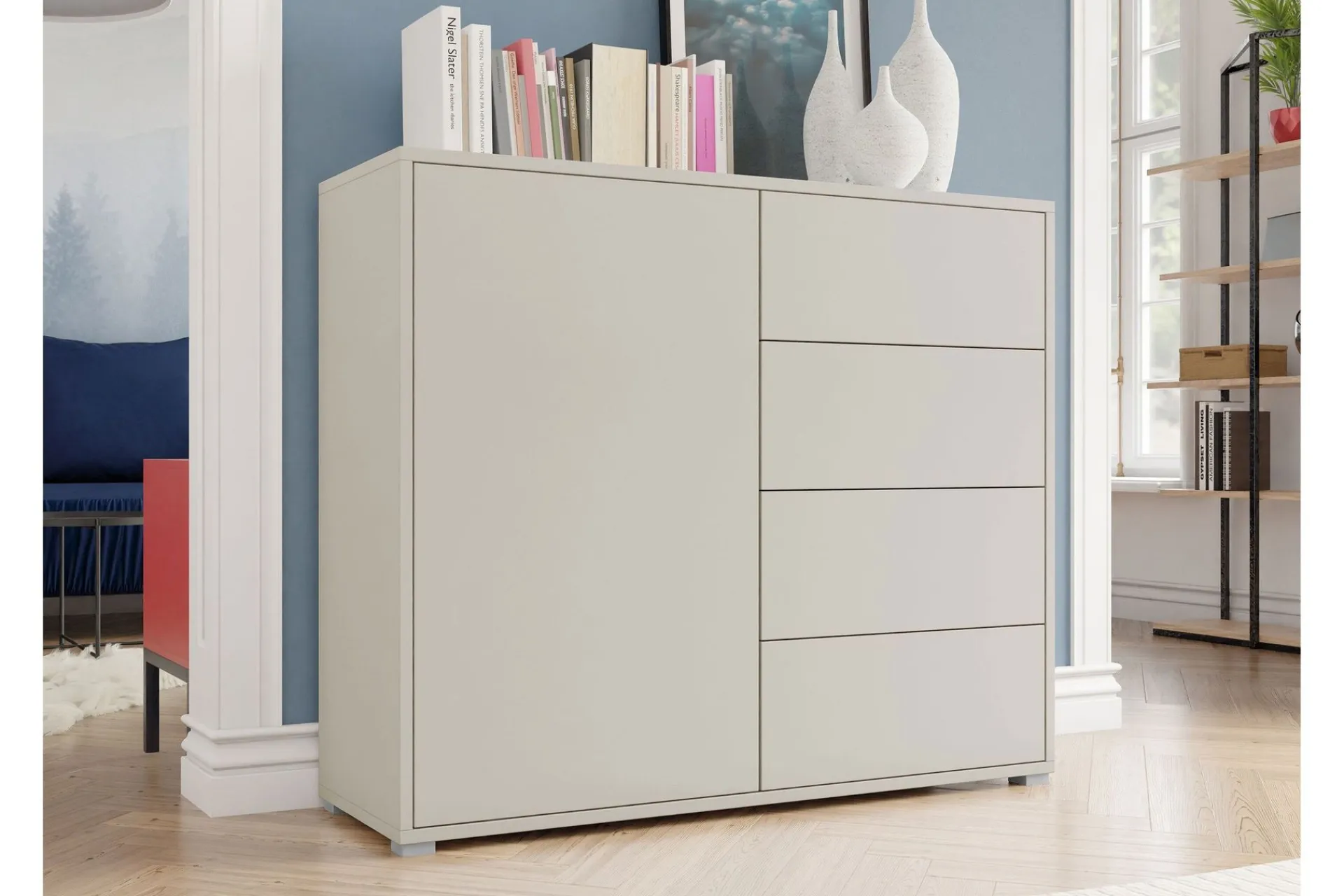 Kommode|Entrekommode-Agawal Kommode 100 cm Beige