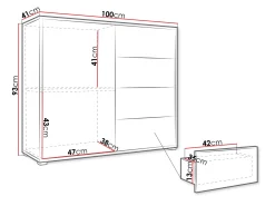 Kommode|Entrekommode-Agawal Kommode 100 cm Brun
