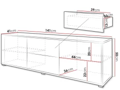 Tv-Benk & Mediabenk-Agawal TV-benk 141 cm Brun