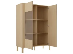 Vitrineskap|Skap-Aggarwal Vitrineskap 103 cm med Belysning brown
