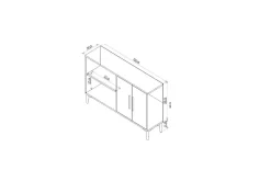 Sideboard & Skjenker-Ahart Konsollbord 120 cm Hvit