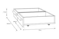 Sengetilbehør & Sengegavl-Ahmetbay Sengeskuff 2-pack Grå/Brun