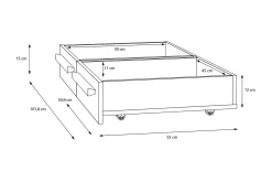 Sengetilbehør & Sengegavl-Ahmetbay Sengeskuff 2-pack Grå/Brun