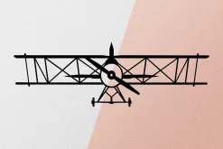Skilt-Airplanemetal Decor Veggdekor Svart