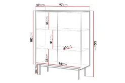 Kommode|Entrekommode-Akansh Kommode 97 cm Beige