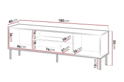Tv-Benk & Mediabenk-Akiko TV-benk 180 cm Grønn