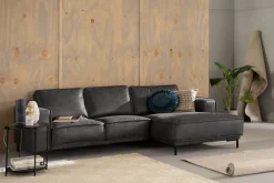 Manor House Akron 2-seter Sofa med Divan Høyre Bonded Lær