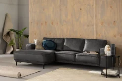 Manor House Akron 2-seter Sofa med Divan Venstre Bonded Lær
