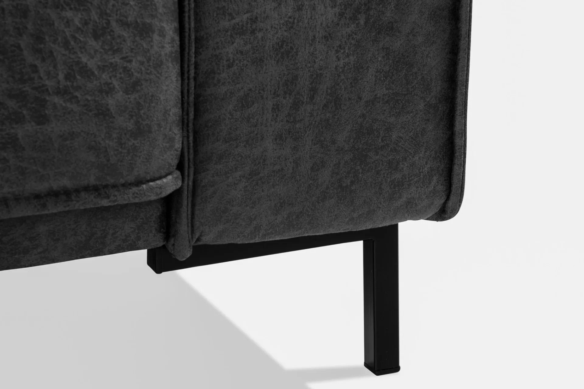 Manor House Akron 2,5-seter Sofa med Sjeselong Venstre Bonded Lær
