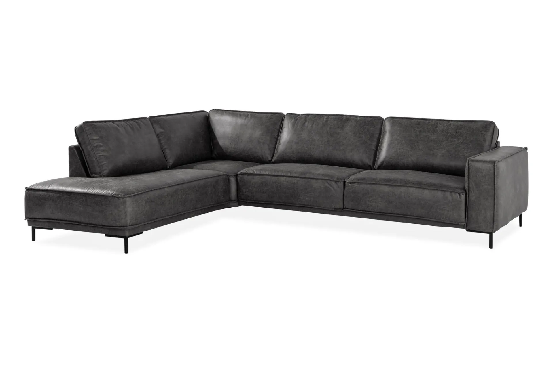 Manor House Akron 2,5-seter Sofa med Sjeselong Venstre Bonded Lær