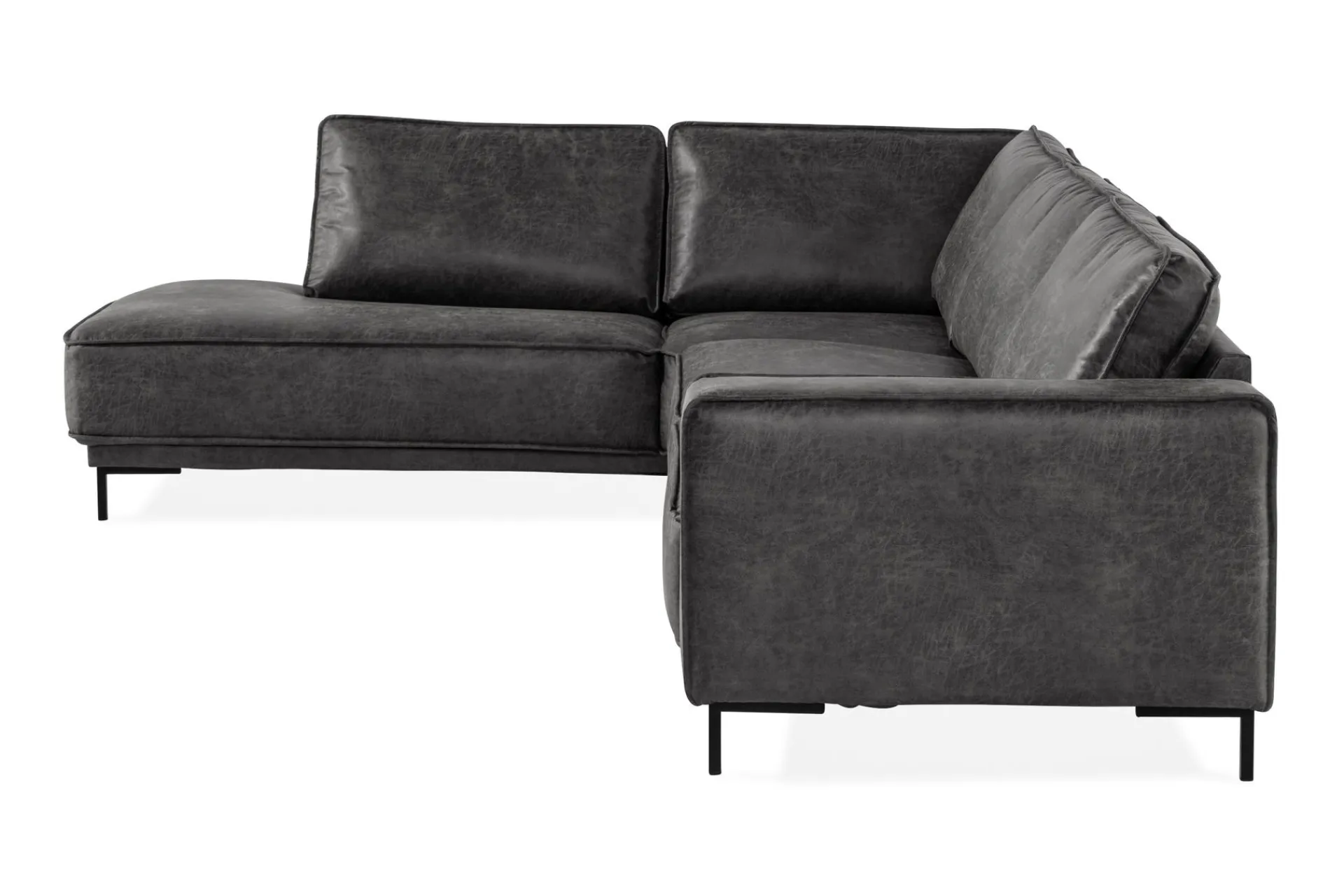 Manor House Akron 2,5-seter Sofa med Sjeselong Venstre Bonded Lær