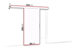 Dører & Porter-Alata Dør 204x86x205 cm Hvit