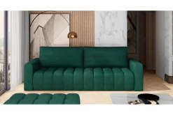 Velour Sofa & Fløyel Sofa-Alazaro 3-seter Sovesofa Grønn