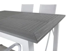 Venture Home Spisegrupper Hage-Albany Forlengbar Spisegruppe 152cm + 4 Alina Stoler Grå/Hvit