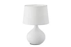 Trio Lighting Bordlampe|Soveromslampe-Albarran Bordlampe Hvit