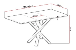 Spisebord & Kjøkkenbord-Aldbrough Forlengningsbart Spisebord 160 cm Svart