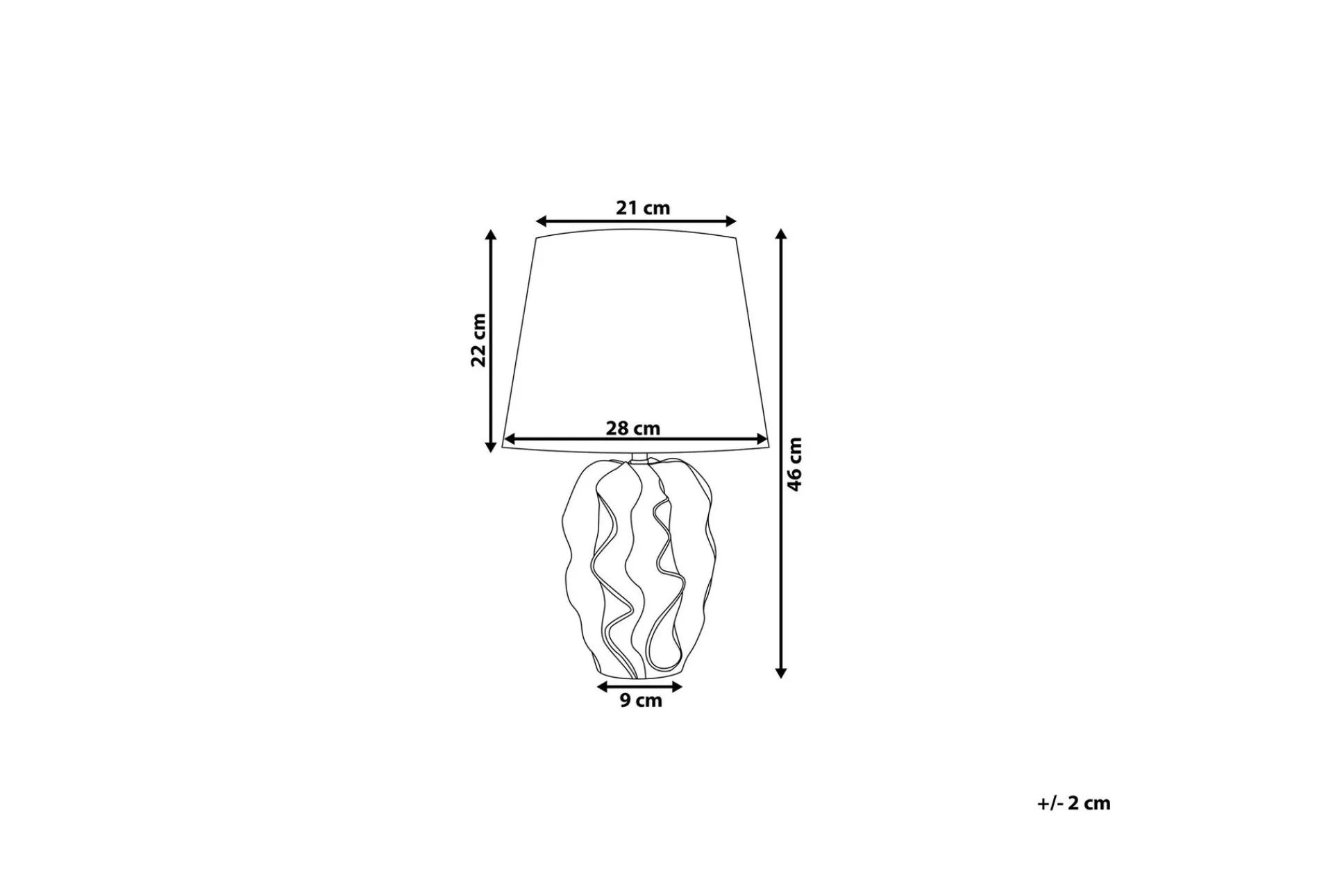 Bordlampe|Soveromslampe-Allika Bordlampe 28 cm Gull