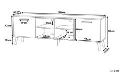 Tv-Benk & Mediabenk-Alloa TV-benk 40x180 cm Hvit
