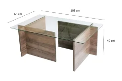Almasi Rektangulært Sofabord 105x40x105 cm