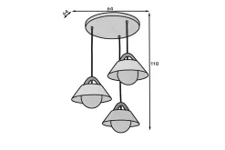 Kjøkkenlampe-Almitara Taklampe Rund Svart