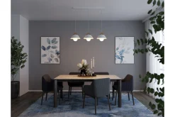 Kjøkkenlampe-Almitara Taklampe Rund Svart