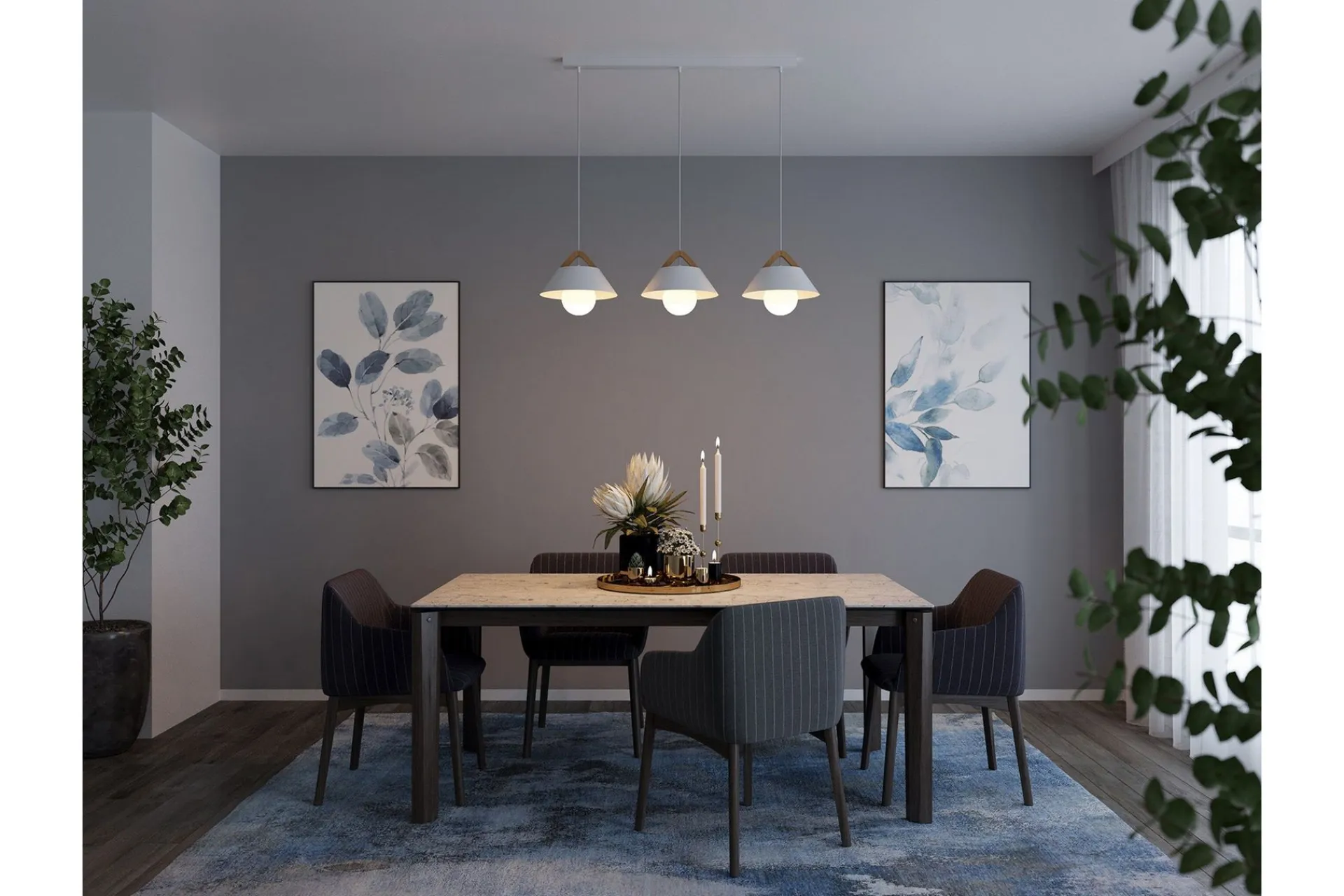 Kjøkkenlampe-Almitara Taklampe Rund Svart