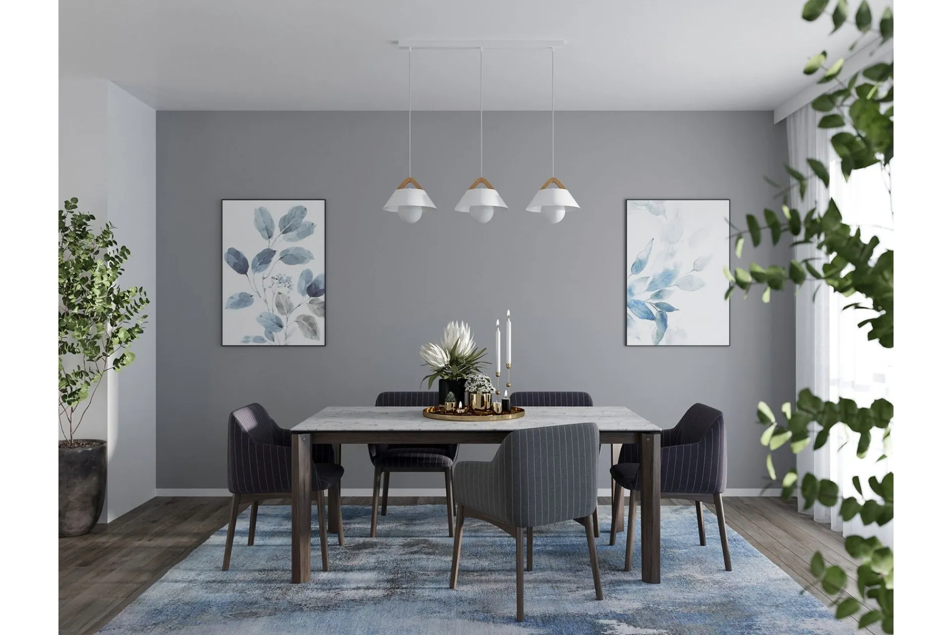 Kjøkkenlampe-Almitara Taklampe Rund Svart