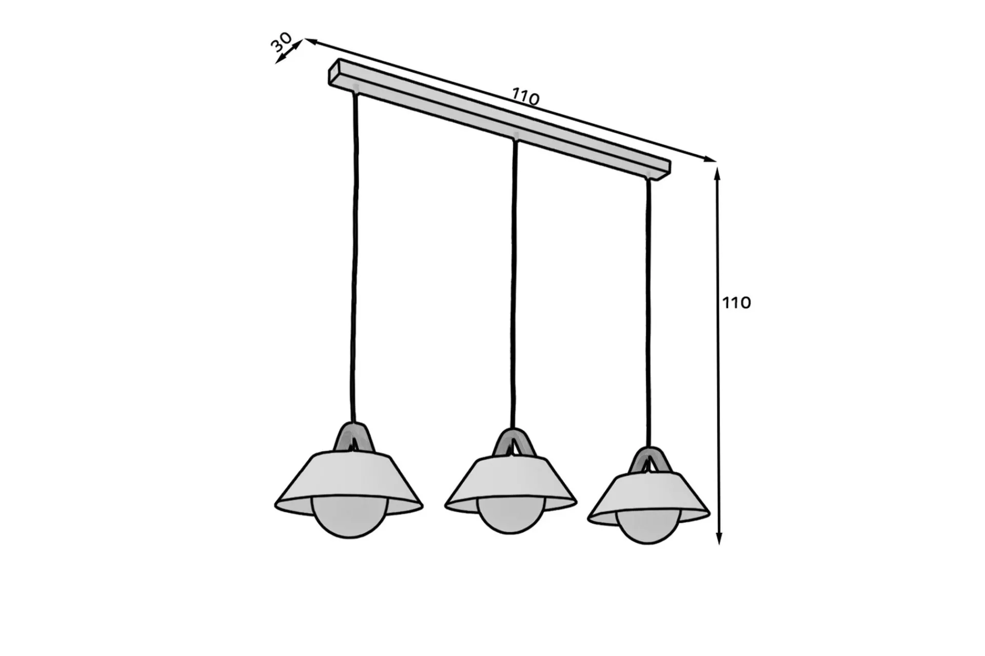Kjøkkenlampe-Almitara Taklampe Rund Svart