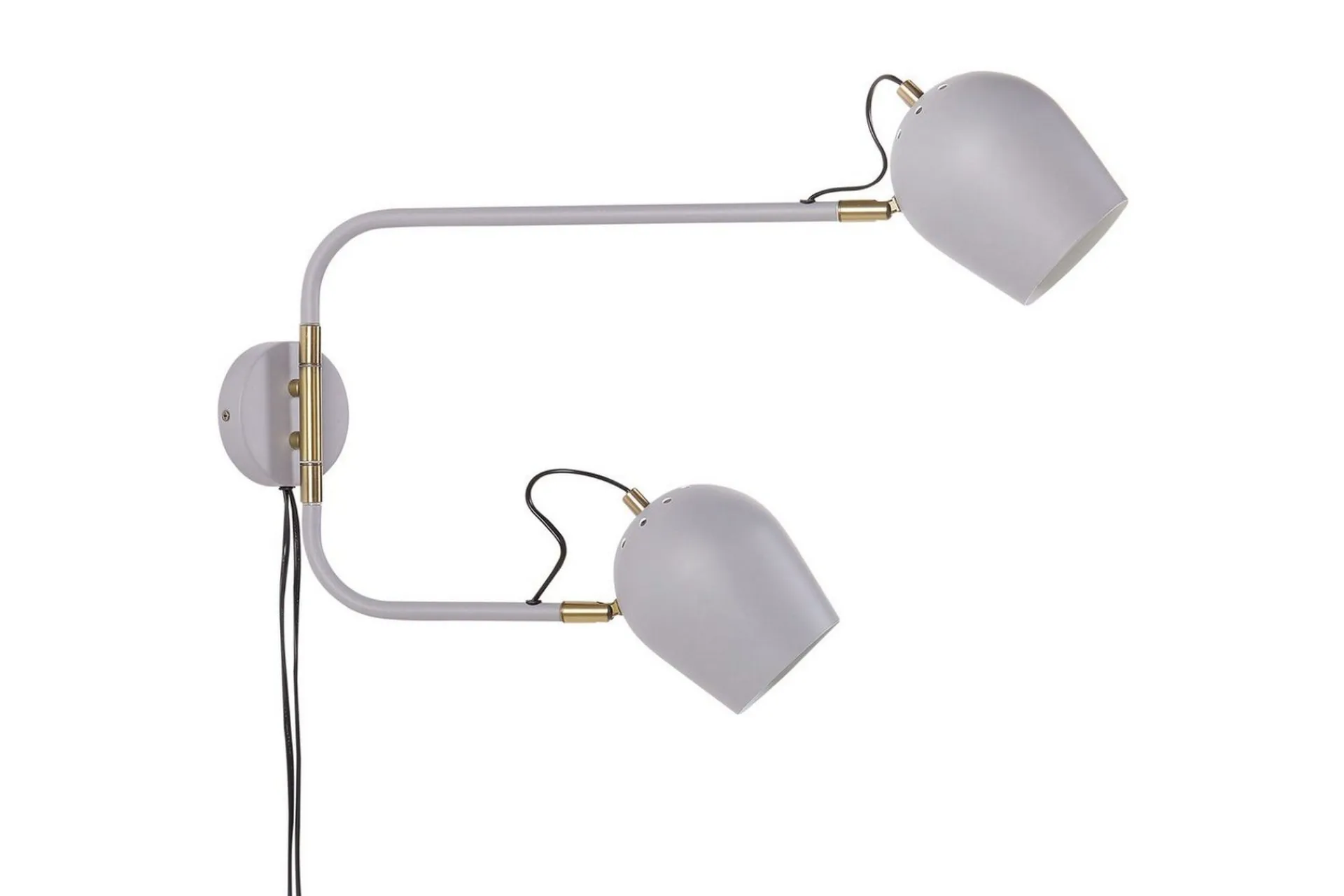 Nattbordslampe-Alvarita Vegglampe E27 Lysegrå