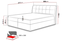 Kontinentalsenger|Seng Med Oppbevaring-Alvik kontinentalseng 200x200 Haze 33