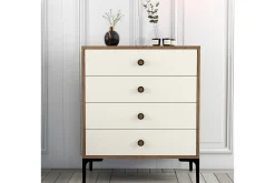 Kommode|Entrekommode-Ameias Kommode 76x90,7 cm Brun/Beige