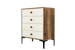 Kommode|Entrekommode-Ameias Kommode 76x90,7 cm Brun/Beige