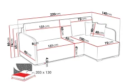 Sovesofaer-Amelus Sovesofa Med 4-Seters Divan Grey