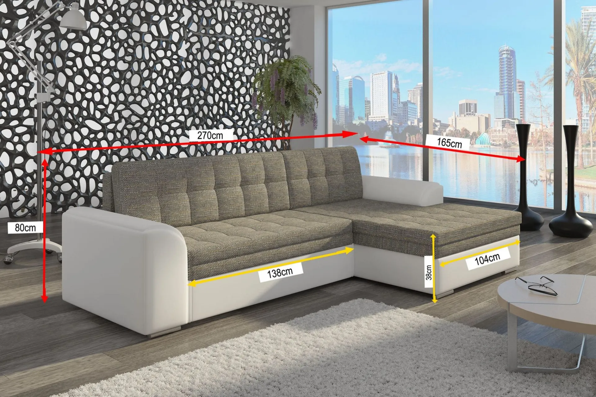 Amerikana Hjørnesovesofa med Divan
