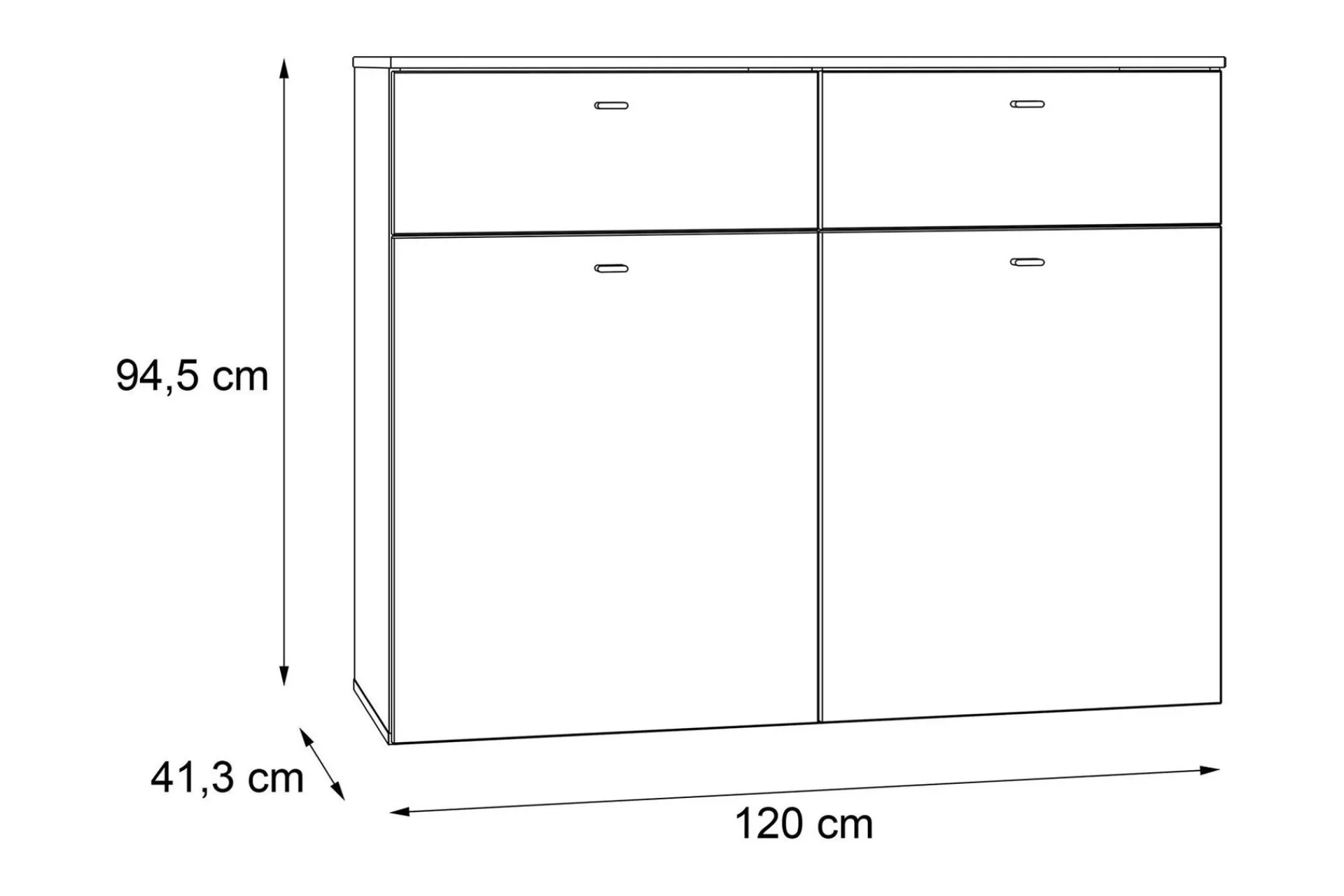 Kommode|Gangoppbevaring-Ameysford Kommode 120 cm Brun,Grey