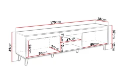 Amshyttan Tv-benk 170 cm
